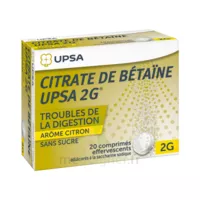 Citrate De Betaïne Upsa 2 G Comprimés Effervescents Sans Sucre Citron 2t/10 à MONTAIGUT-SUR-SAVE
