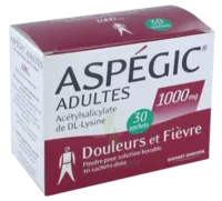 Aspegic Adultes 1000 Mg, Poudre Pour Solution Buvable En Sachet-dose 30 à MONTAIGUT-SUR-SAVE